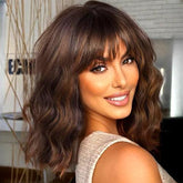 Peruca Curta Feminina Ondulada com Franja - Peruca Curta Feminina Ondulada com Franja - 4 30 - Polideia